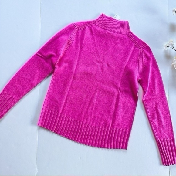 NEW J.Crew Pink Cashmere Mockneck Sweater Size XXS - Picture 5 of 6